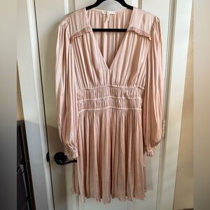 Maje Cinched Satin Dress